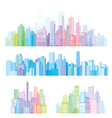 Colorful panorama of cities vector image