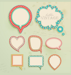 Vintage paper bubbles for speech vector image