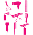 Set of hairdresser tools vector image