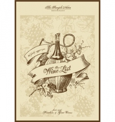Wine list vector image