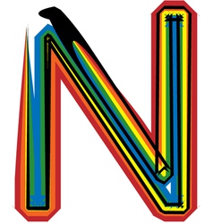 Colorful font vector image
