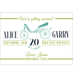 Retro Wedding Card vector image
