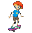 A boy playing skateboard vector image