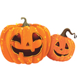 Halloween pumpkins vector image