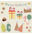 Birthday design elements for scrapbook vector image