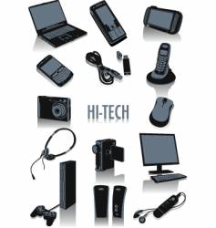 High tech silhouettes vector image