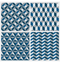 Set of geometric seamless patterns Set of geometric seamless patterns vector image