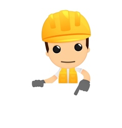 Funny cartoon builder vector image