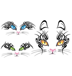 Cats eyes collection vector image
