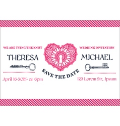 Retro Wedding Card vector image