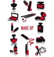 Make-up silhouettes vector image