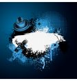 Blue graffiti with spray can vector image