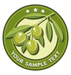 Green olives vector image