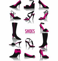 Shoes silhouettes vector image