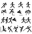 Sport Pictogram Icon Set 02 Track and Field vector image