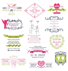 Wedding Set of design elements vector image
