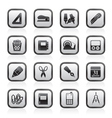 Business and office objects icons vector image