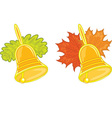 Bells with leaves vector image