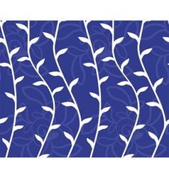 Purple floral seamless texture with lianas vector image