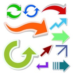 Color arrows vector image