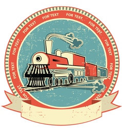 Locomotive label vintage vector image