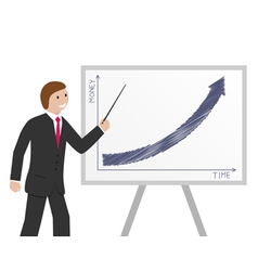 Businessman and graph Businessman and graph vector image