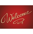 Welcome lettering vector image