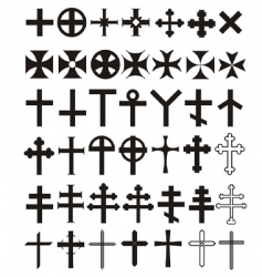 Cross set vector image