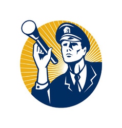 Policeman Security Guard vector image