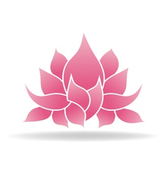Lotus flower logo vector image