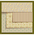 Set of seamless retro fabric or paper patterns vector image
