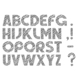 Scribble alphabet vector image