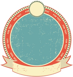 Label on old paper vector image