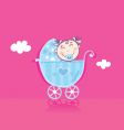 Baby in pram vector image
