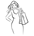 Woman shopping Woman shopping vector image