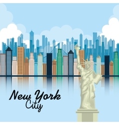 New york city cityscape New york city cityscape vector image