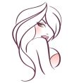 Face makeup vector image