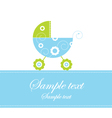Baby boy arrival announcement card vector image