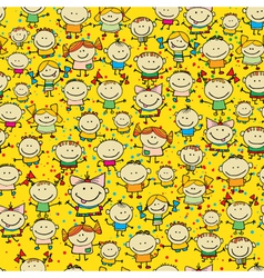 Cute cartoon kids vector image