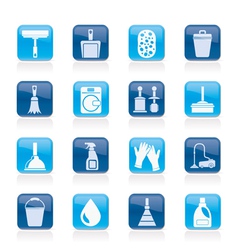 Cleaning and hygiene icons vector image