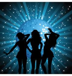 Disco females vector image