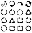 Black circulation arrows set vector image