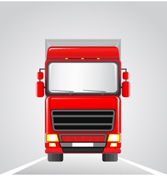 Delivery truck on the road vector image