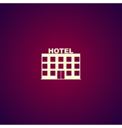 Hotel icon concept for design vector image