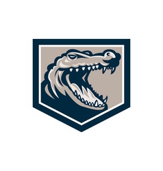Alligator Head Snout Retro vector image
