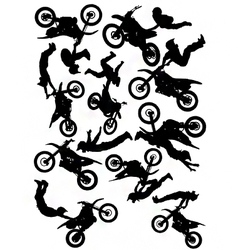 Motocross freestyle silhouettes vector image