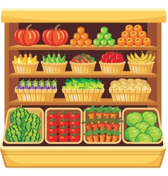 Supermarket Vegetables and fruits Supermarket Vegetables and fruits vector image