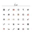 Car Colored Line Icons vector image