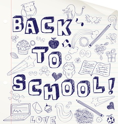 Back to school vector image