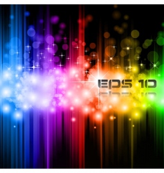 Magic rainbow lights vector image